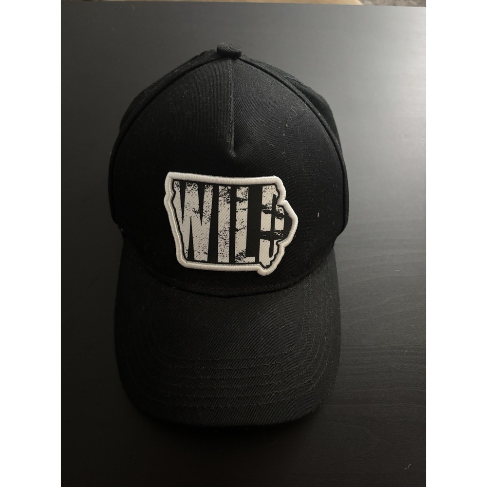 Iowa Wild Hockey Hat Black Strapback OSFM KIOA 93.3 Scheels Melonwear